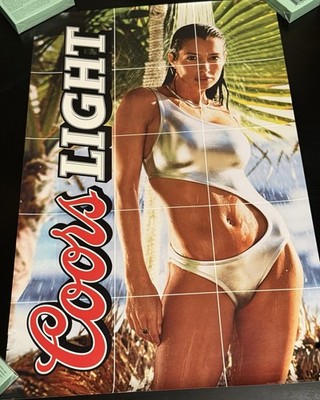 Vintage 2002 Coors Light Beer Poster 22.5  X 14.5 