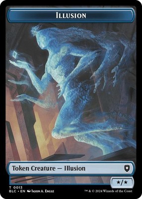 Illusion // Goblin Double-Sided Token - Commander: Bloomburrow BLC - MTG - NM Ma