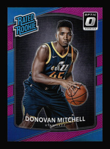 2017-18 Donruss Optic Pink Prizm #188 Donovan Mitchell RC Rookie 18/25