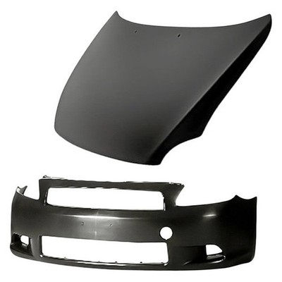 For Scion tC 2005-2010 Sherman 2-Piece Front Bumper Cover, Hood Panel Value Line