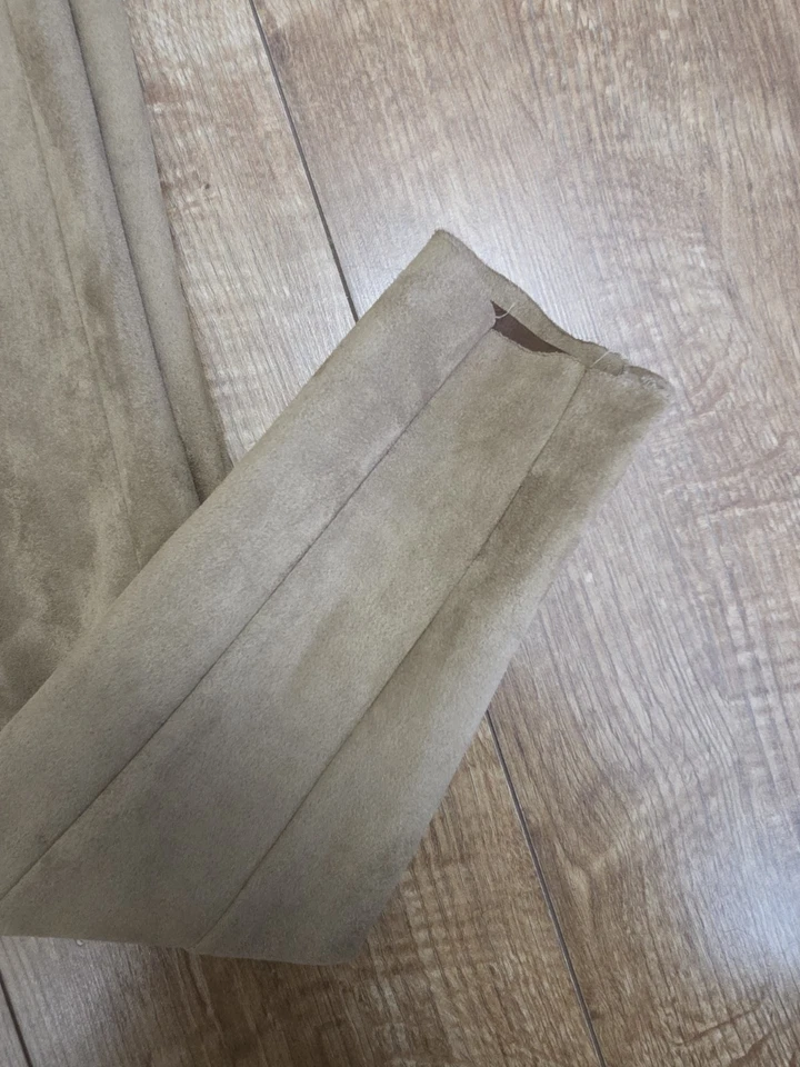 Zara Brown Faux Suede Stretch Skinny Leggings Size S Used Good Condition  - Image 4 of 4