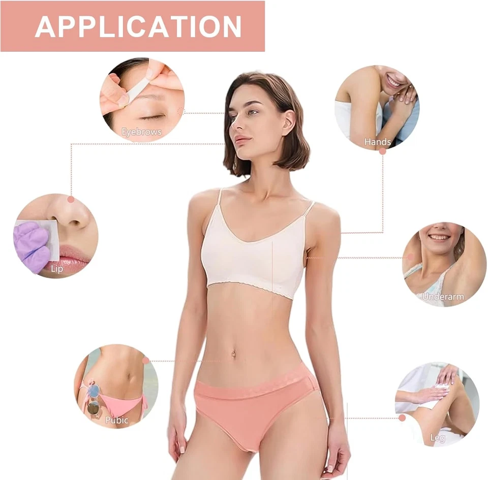 100 Pezzi Strisce in Tessuto Non Tessuto per Cera Calda E Pasta Di Zucchero, Str - Immagine 4 di 4