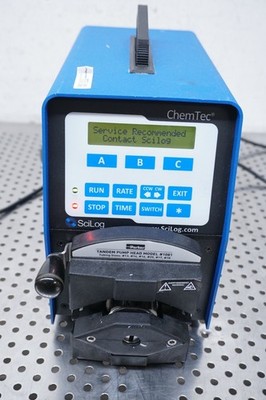 CHEMTEC SCILOG  VARIABLE SPEED PRECISION PERISTALTIC PUMP Tandom 1081 Head