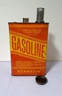 Vintage Metal 1 Gallon STANCAN Gas Can with Collapsible Metal Vented Spout
