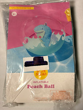 Sun Squad Shark Inflatable Beach Ball 17.5 in Diameter, Ages 3