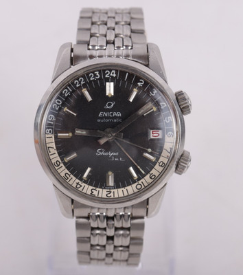 Enicar Sherpa Jet GMT Automatic w/ Beads of Rice Bracelet