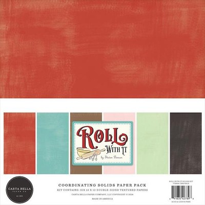 Carta Bella Rolle damit 12 Zoll x 12 Zoll Feststoffpapier Packung 6 Stück