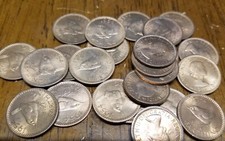 1954 Great Britain Farthing ☆☆☆LOT OF FIVE COINS☆☆☆Uncirculated, Red And Red/Brn