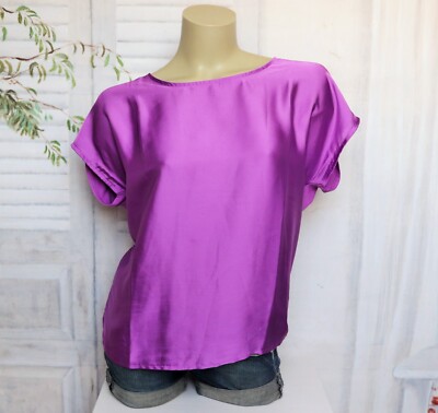 Lila More & More Blusenshirt Shirt Hemd Bluse Lila L XL 40 42