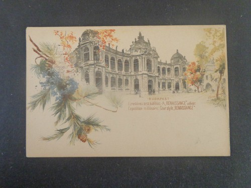 Karte Ungarn Budapest Ausstellung Erinnerung Andenken von 1896 Subalpina