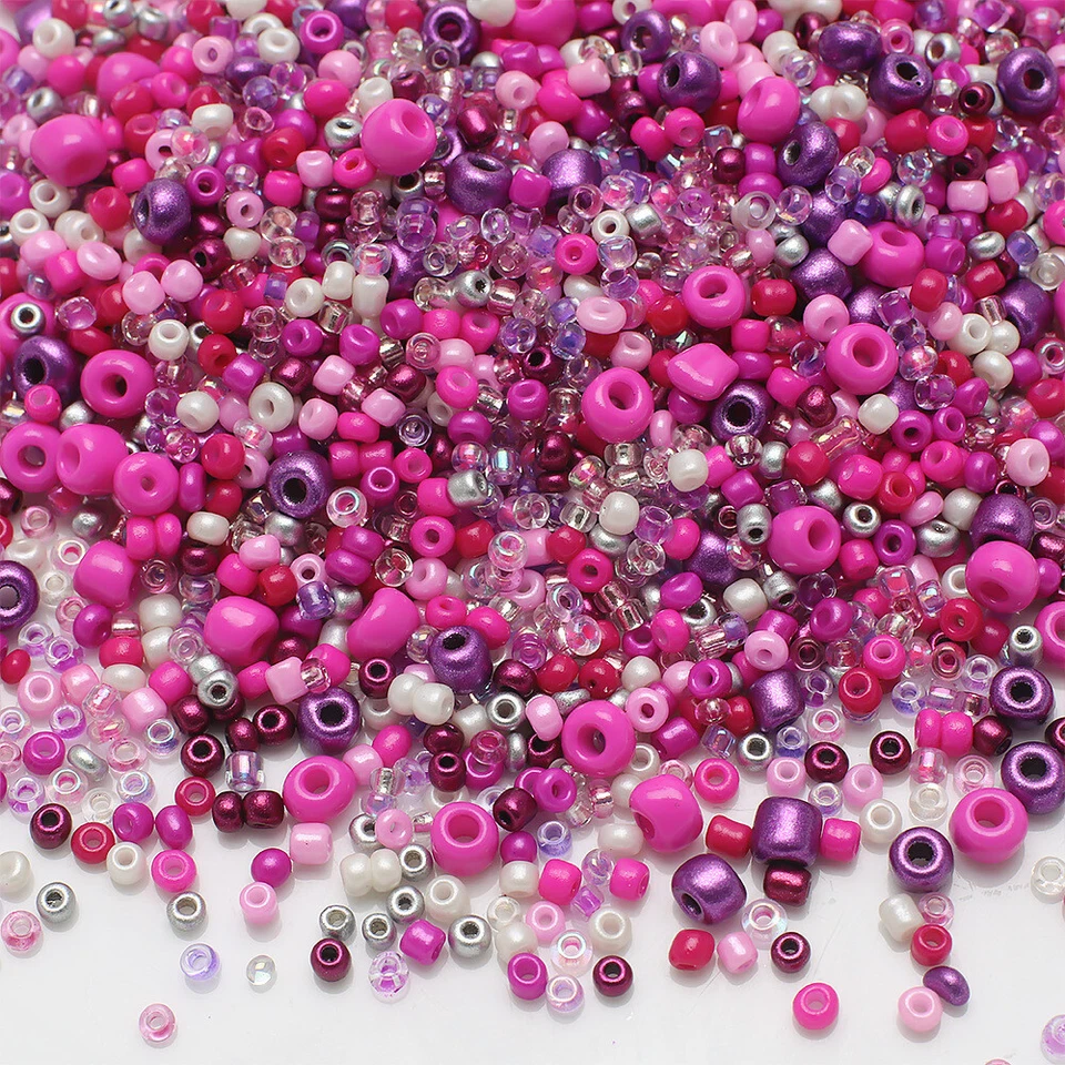 Hochwertig Rocaille Perlen MIX 800Stk DIY Schmuck Basteln Set bunt kleine Perlen - Bild 4 von 4