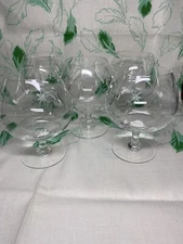 Vintage MCM Quartex Crystal Star Dust cognac glasses. Set of 5.