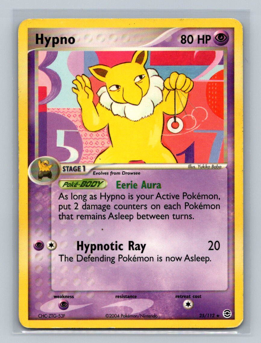 Hypno FireRed & LeafGreen 25/112 Near Mint NM