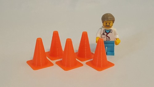 100 pack of 25mm (1inch) tall, 20mm square base. Orange traffic cones.3D printed - Picture 2 of 3