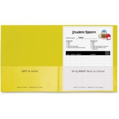 C-line Classroom Connector Folders, Yellow, 25/bx, 32006 - Letter - 8 1/2'' X 11''