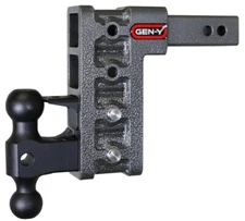 Gen-Y Mega Duty 2" Shank 7.5" Drop 2K TW 16K Hitch w/Dual-Ball/Pintle Lock