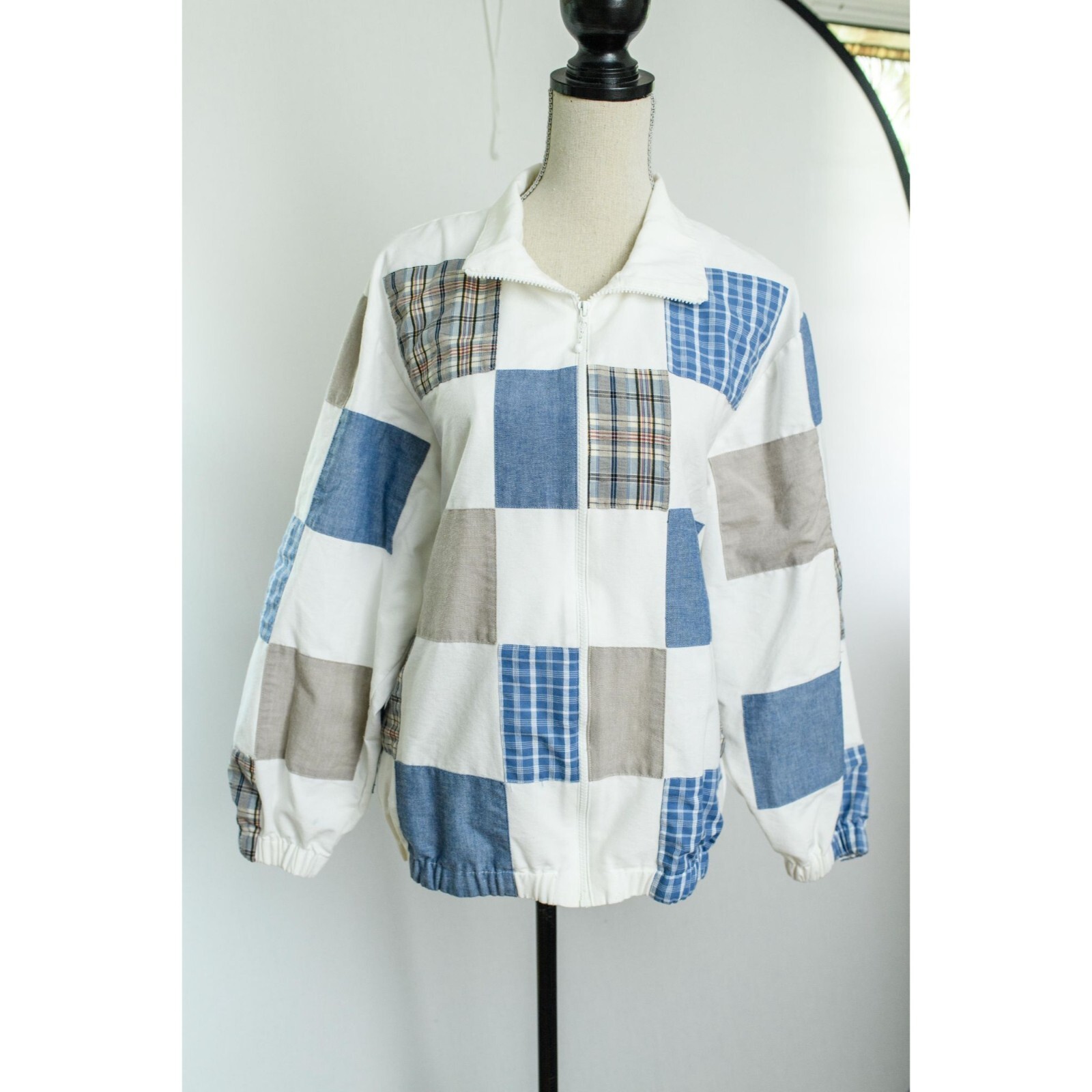 Alfred Dunner Jacket  Size 18 Patchwork Zip-Up Ja… - image 1