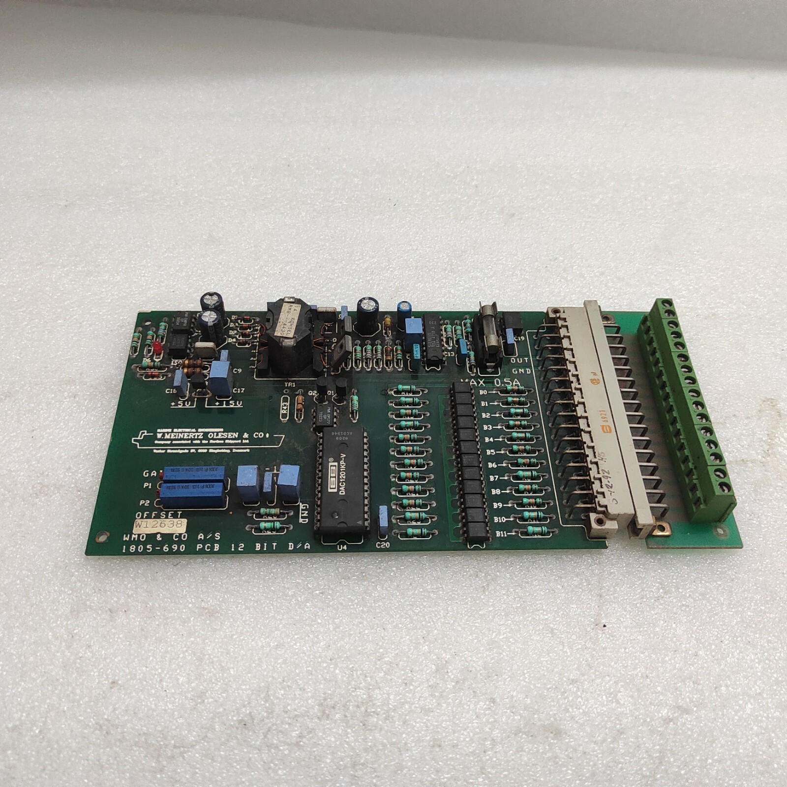E.MEINERTZ OLESEN 1805-690 PCB 12 BIT D/A