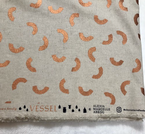 VESSEL HILLS KUPFER LEINEN ALEXIA ABEI FÜR RUBY STAR SOCIETY 44”x2,5 Yard Stoff - Bild 3 von 7