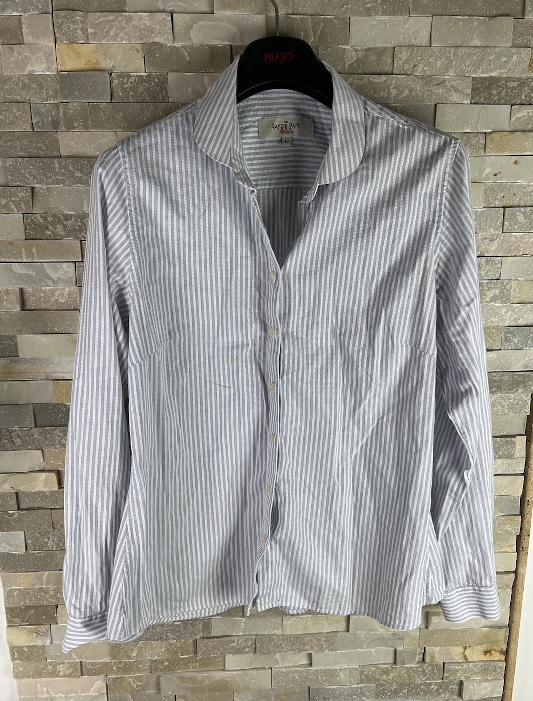FILA Camicia blusa donna Savile Row taglia 12 a righe