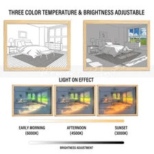 Lighting Painting Decoration Creative LED Glowing Frame Light And Shadow Art