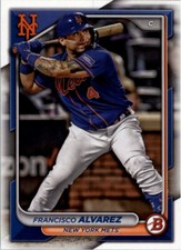 2024 Bowman Base Paper Francisco Alvarez #75 New York Mets MLB Baseball Card