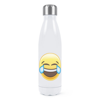 Lachen Weinen Emoji Doppelwand Trinkflasche Lustig Smiley Gesicht Thermo
