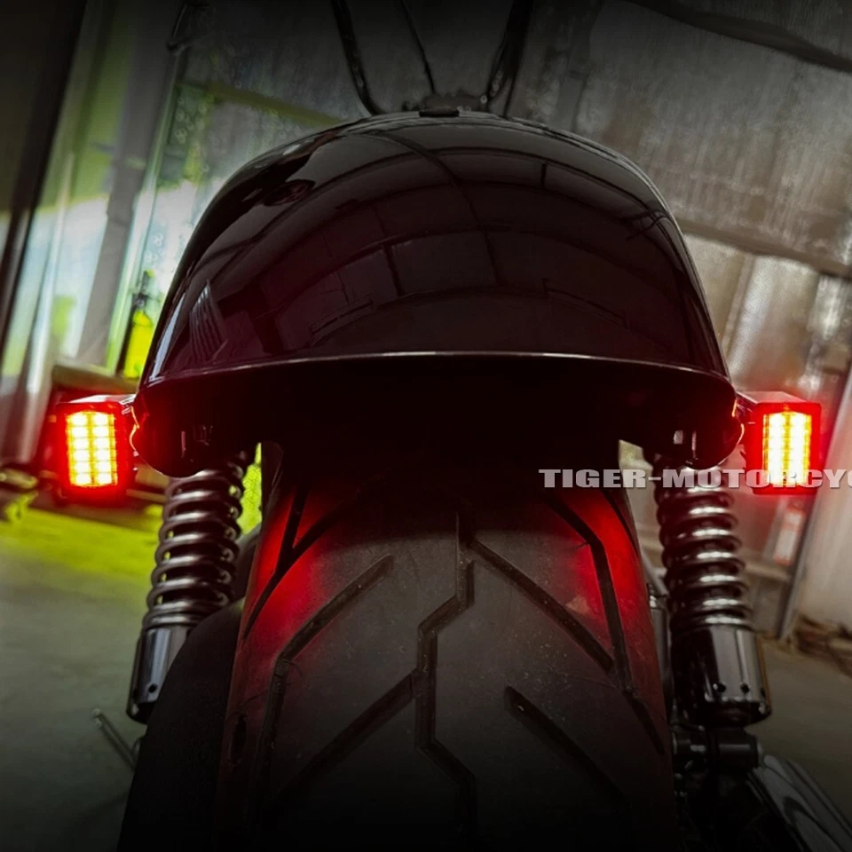 For Harley 2018-24 M8 Softail Street Bob FXBB/FXBBS Black Rear Light Turn Signal - Image 3 of 4