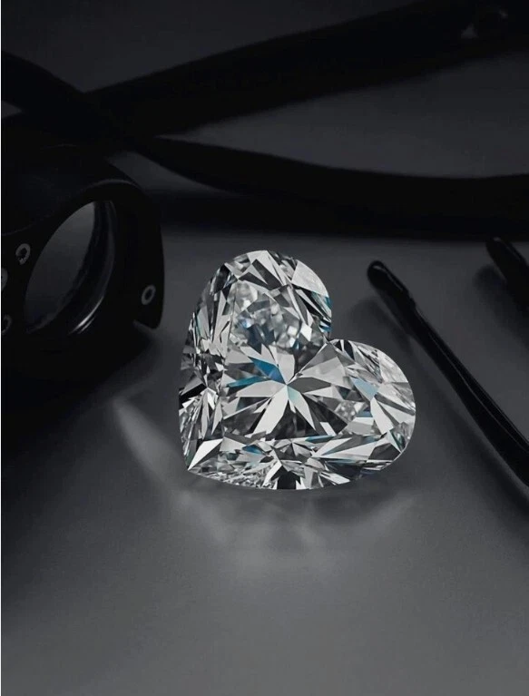 Loose Heart CVD Diamond 4 mm Lab Grown D Color IF Clarity Certified 3 Pcs Lot - Image 3 of 4