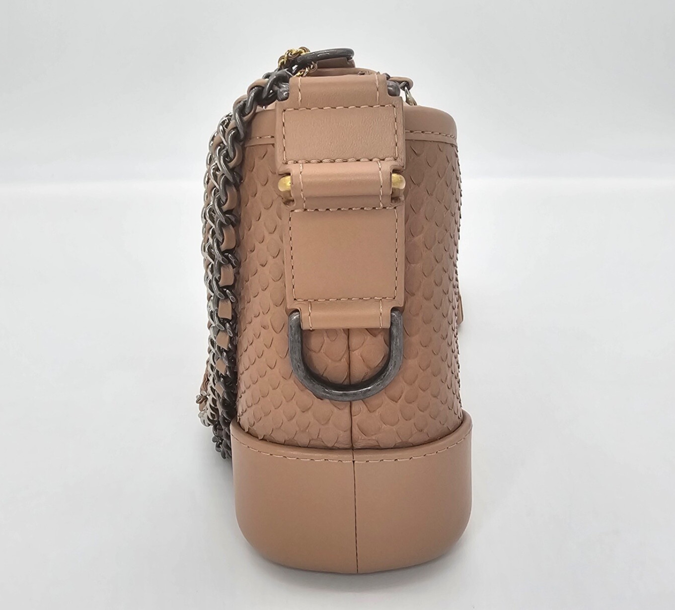 CHANEL Gabrielle Python Snakeskin Small Hobo Nude… - image 4
