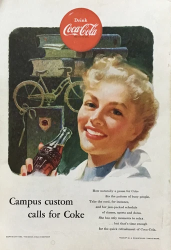 1953 Marilyn Monroe Coca-Cola Vintage 1-Page Magazine Print Ad Advertisement