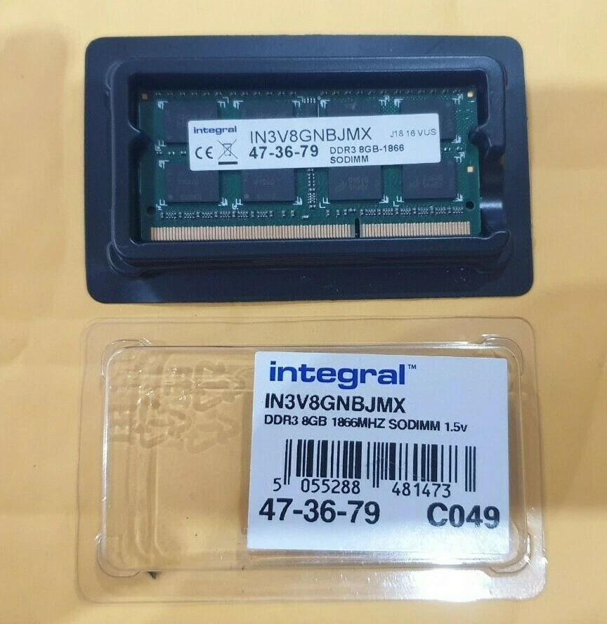 NEW 8GB Integral RAM MEMORY DDR3-PC3L-1866MHz IN3V8GBBJMX 1.5v in Original Pack - Image 2 of 4