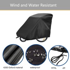 Telo Copri Rimorchio Bici Tutte le Stagioni Gelo Neve Pioggia Protezione UV 84*1