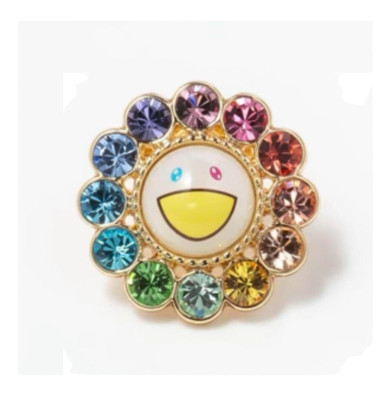 Takashi Murakami x Liquem Rainbow Flower Pins Kaikai Kiki Accessory Rare Limited