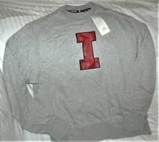 Indiana Hoosiers RETRO CREW sweatshirt women's small NWT Adidas heather gray