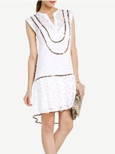 NEW BCBG MAX AZRIA WHITE LACE HARLOW SLEEVELESS DRESS VGZ6P883/M344 SIZE XXS
