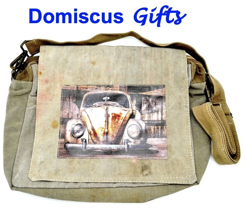 16" New! VINTAGE ADDICTION Auto RETRO Beetle Bug Purse TOTE Messenger HANDBAG