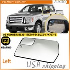 FIT FOR 2011-2014 FORD F-150 LEFT DRIVER SIDE MIRROR GLASS W/ BACKING PLATE