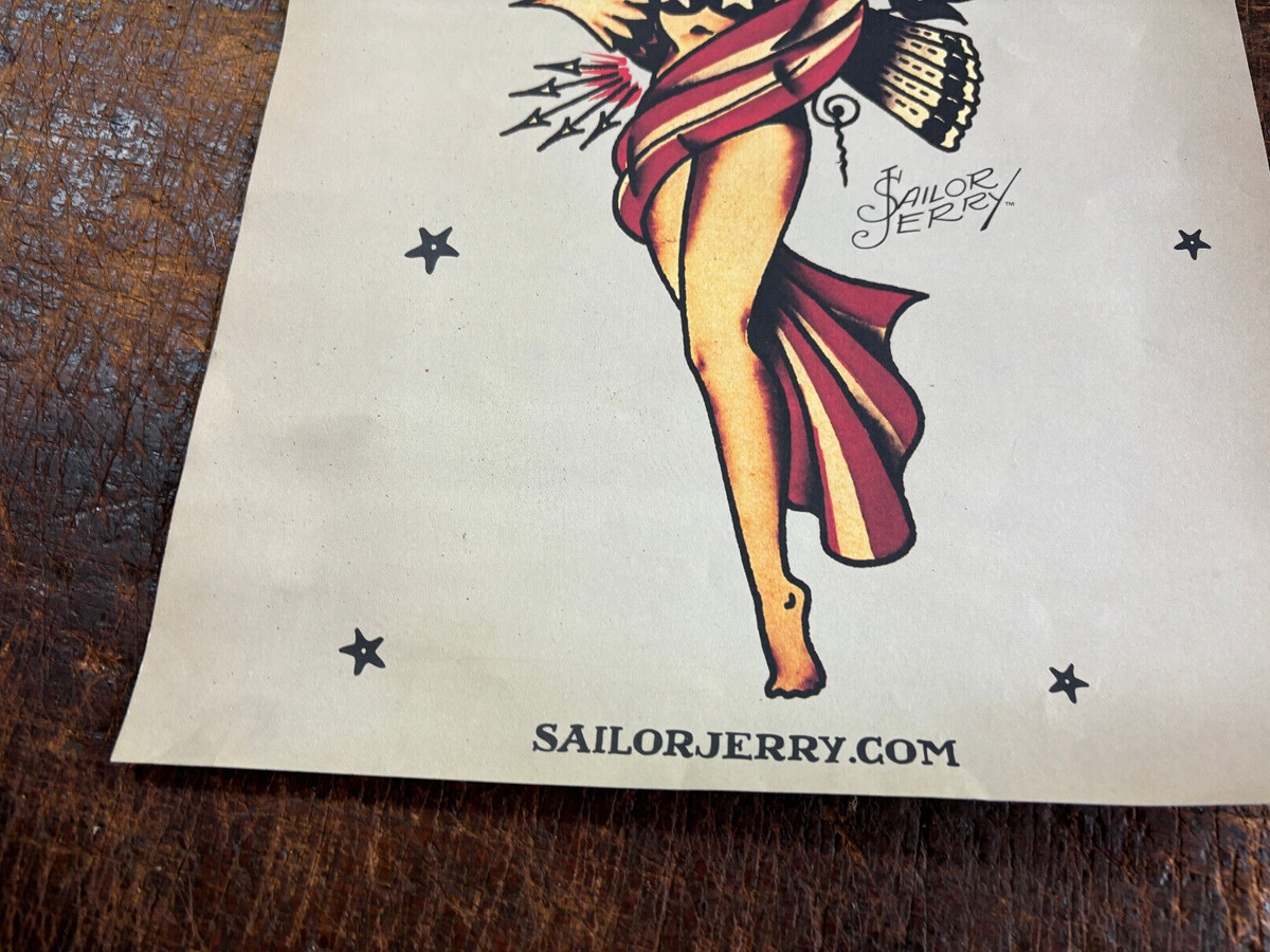 Old The Original Sailor Jerry Rum. Art Tattoo Poster | eBay