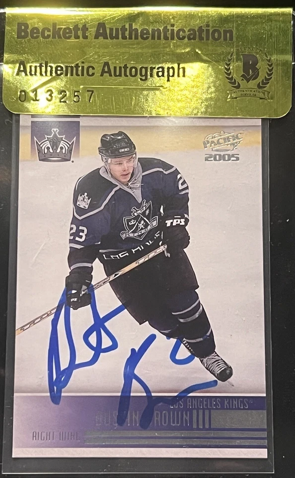Dustin Brown 2004-05 Autograph Blue Sharpie Beckett Authenticated #119 LA Kings - Image 4 of 4