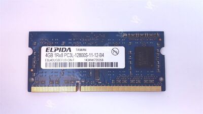 Elpida 4GB PC3L-12800S DDR3 1600MHz 204pin Laptop Memory EBJ40UG8EFU0-GN-F