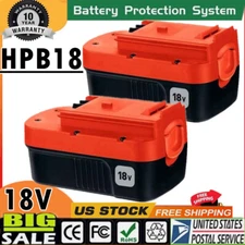18V  Battery or Charger HPB18 Replacement for Black and Decker 18Volt Firestorm