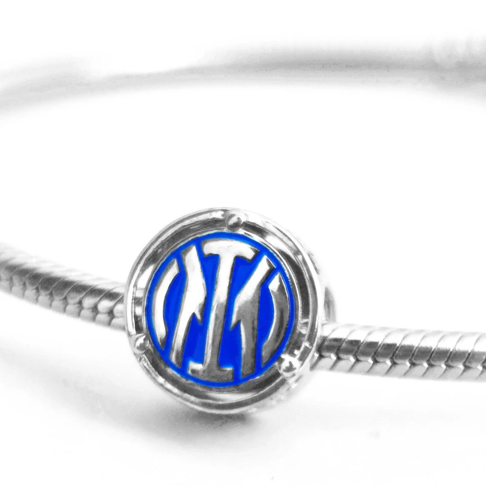 Charm Inter Stemma Squadra Calcio in argento 925 - Les Folies - Immagine 2 di 4