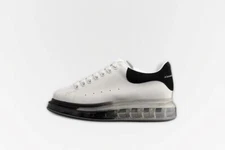 Mens Size Alexander McQueen Sneakers Suede Black Tail Air cushioned shoes