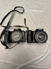 Two Kodak EasyShare Z812 IS 8.1MP Digital Camera Black FOR PARTS