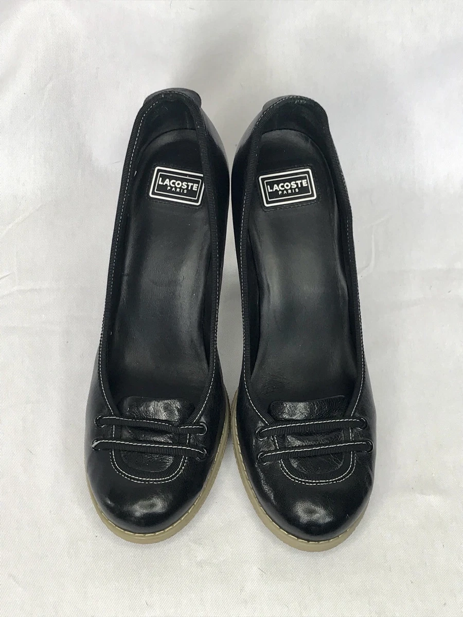Lacoste black pumps sale