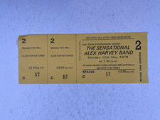 The Sensational Alex Harvey Band Complete Ticket Original Free Trade Hall 1976