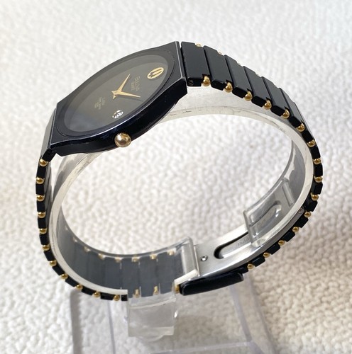 Bulova Super Seville Quartz Black Watch 3ATM 32mm Unisex Vintage Wristwatch - Picture 4 of 17