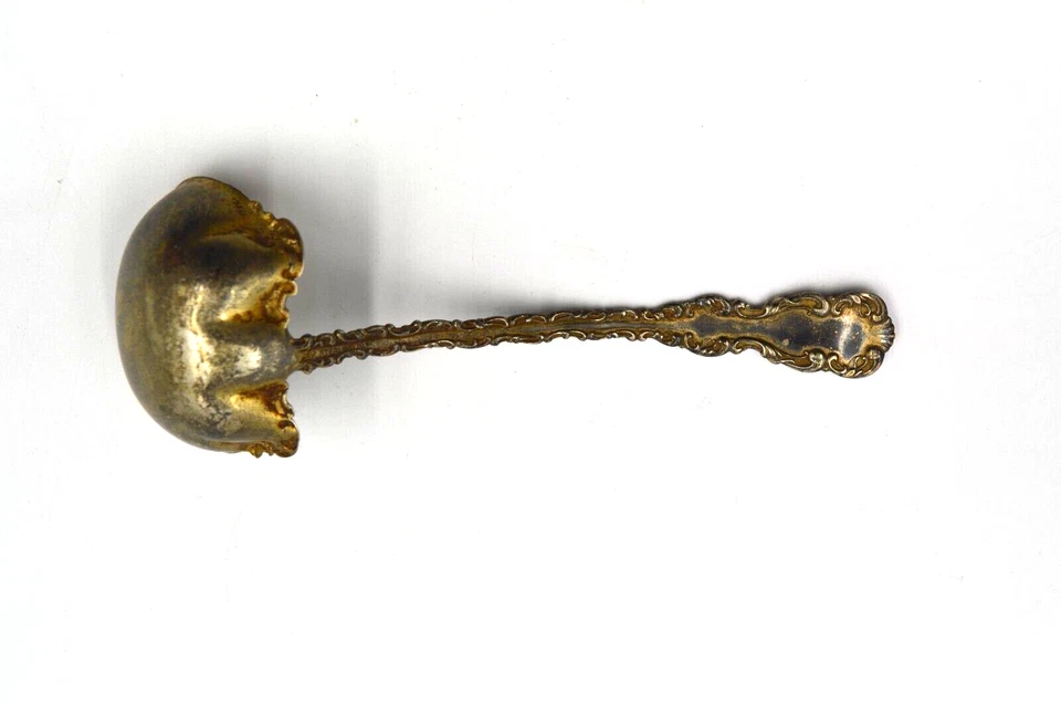 Cucharón de salsa Whiting Louis XV 1891 Sterling Griffin Mark W Hallmark - 0,77 OZT Foto 3 de 4