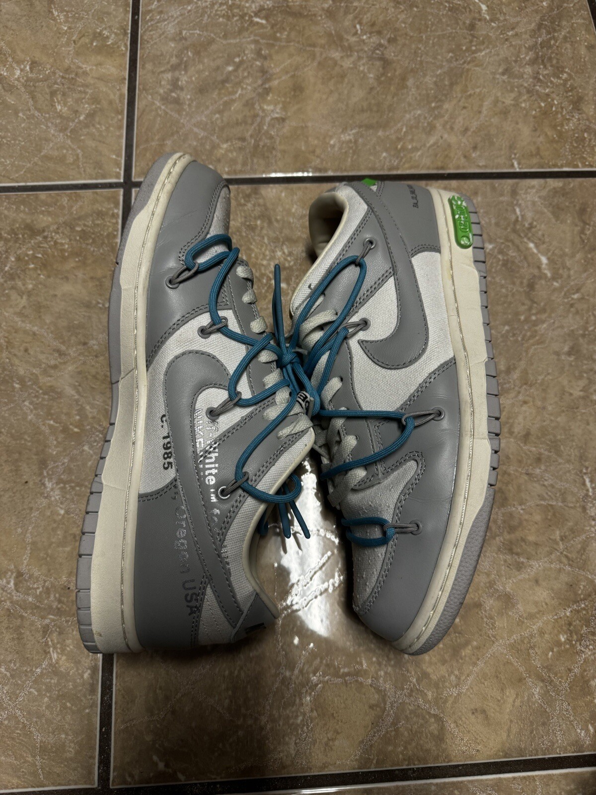 OFF WHITE X NIKE Taglia 12 Nike Off White x Dunk Low lotto 02 di 50